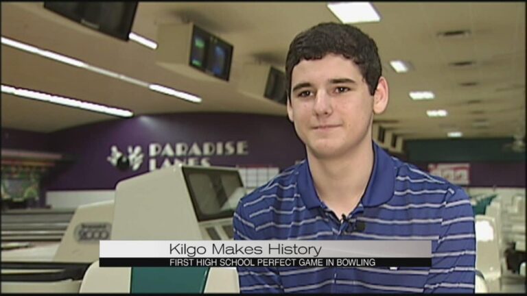 Johnny Kilgo bowls first high school perfect game.