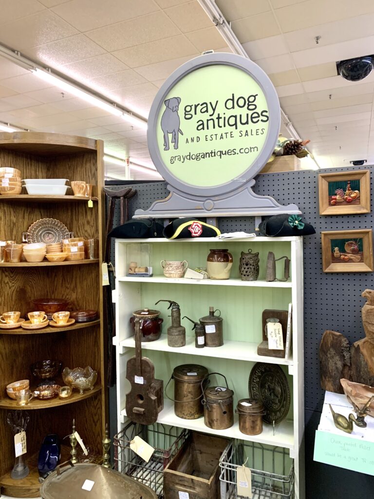 Uncategorized, Art, Bamabuzz, Business, Fun Grey Dog Antiques Booth