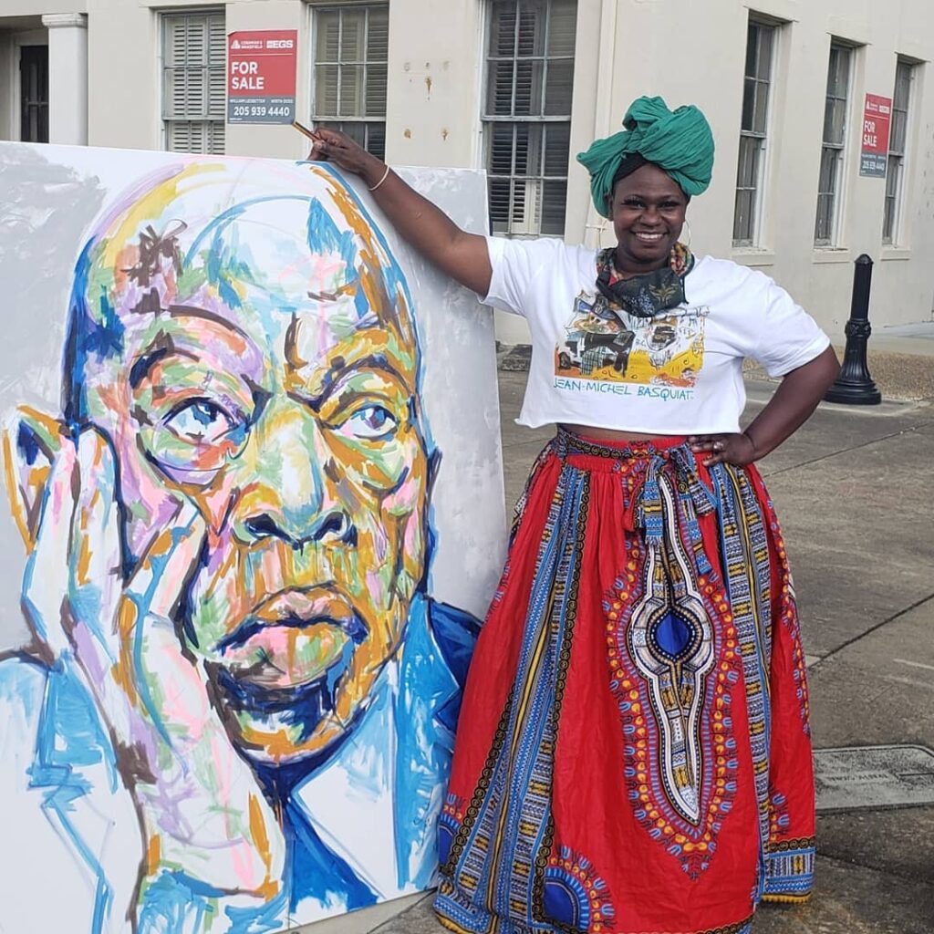 Art, Civic, Education, Fun Lynthia With John Lewis Alabama Artist, Alabama Painters, Alexander City, Charly Palmer, Clara Weaver Parrish, Dothan, Fayette, Hamilton Alabama, John Lewis, Lynthia Edwards, Montgomery Museum Of Fine Arts, Murals, Roger Brown, Selma Alabama, Wes Hardin