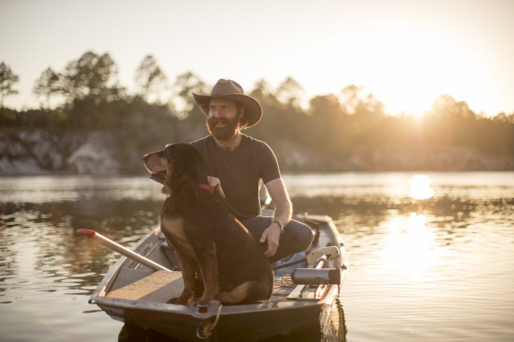 Education, Bamabuzz, Business, Fun Sean Of The South With His Boat And Dog