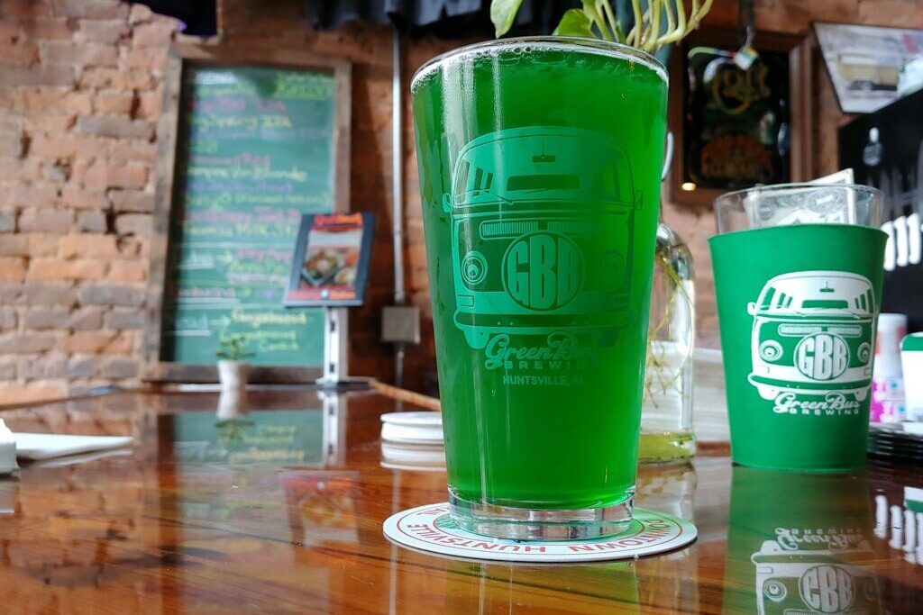 Find out-of-this-world drinks on the Downtown Huntsville Craft Beer Trail 6 Green Bus Brewing