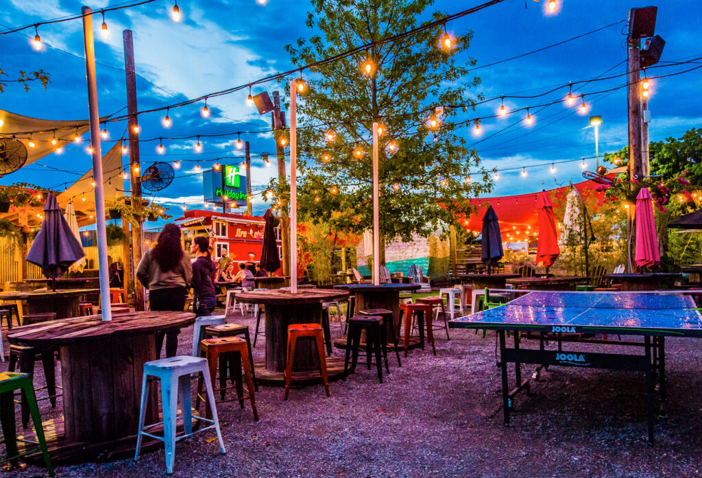 Bamabuzz, Fun, Outdoors Entertainment Set Up Outside Of The Camp At Midcity