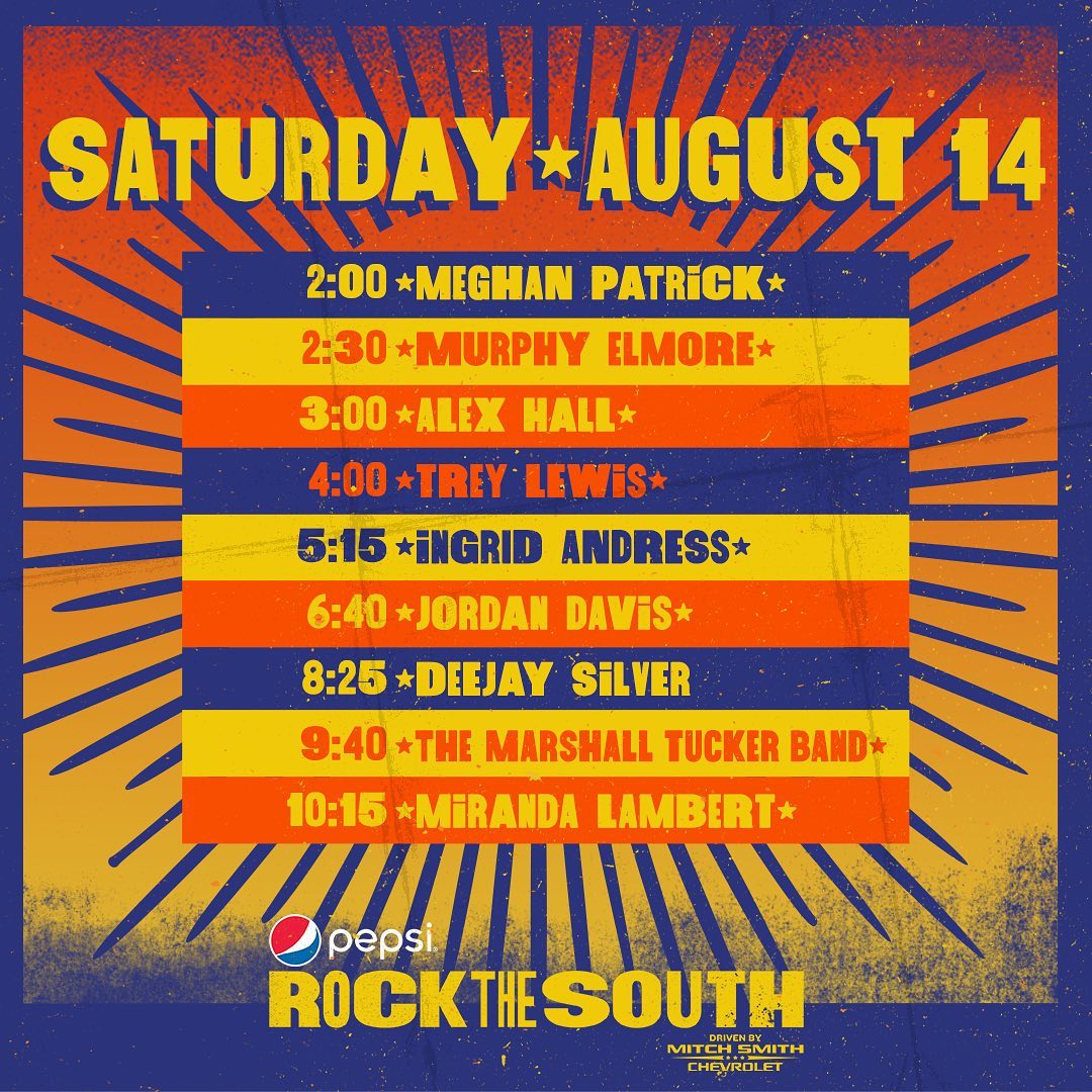See Luke Combs, Miranda Lambert and more at Rock the South, August 13