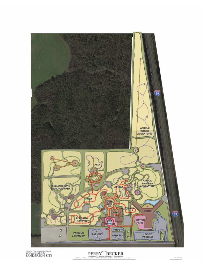 layout of north Alabama zoological park 