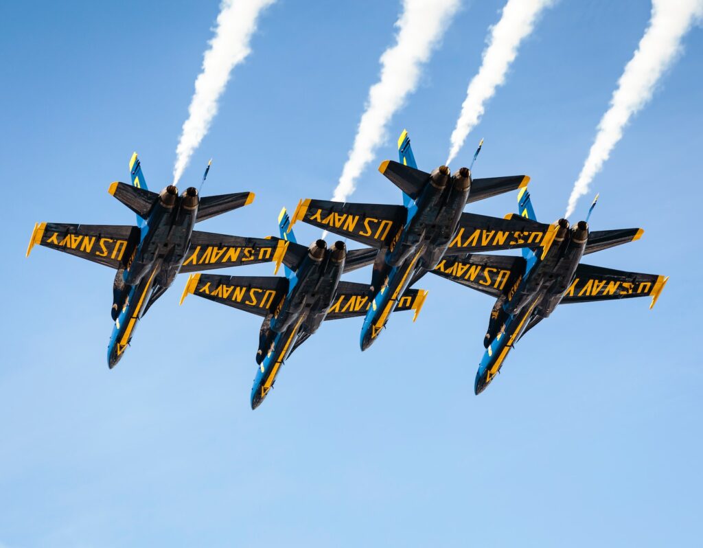 See the US Navy Blue Angels take flight at these jaw-dropping performances on the Gulf Coast