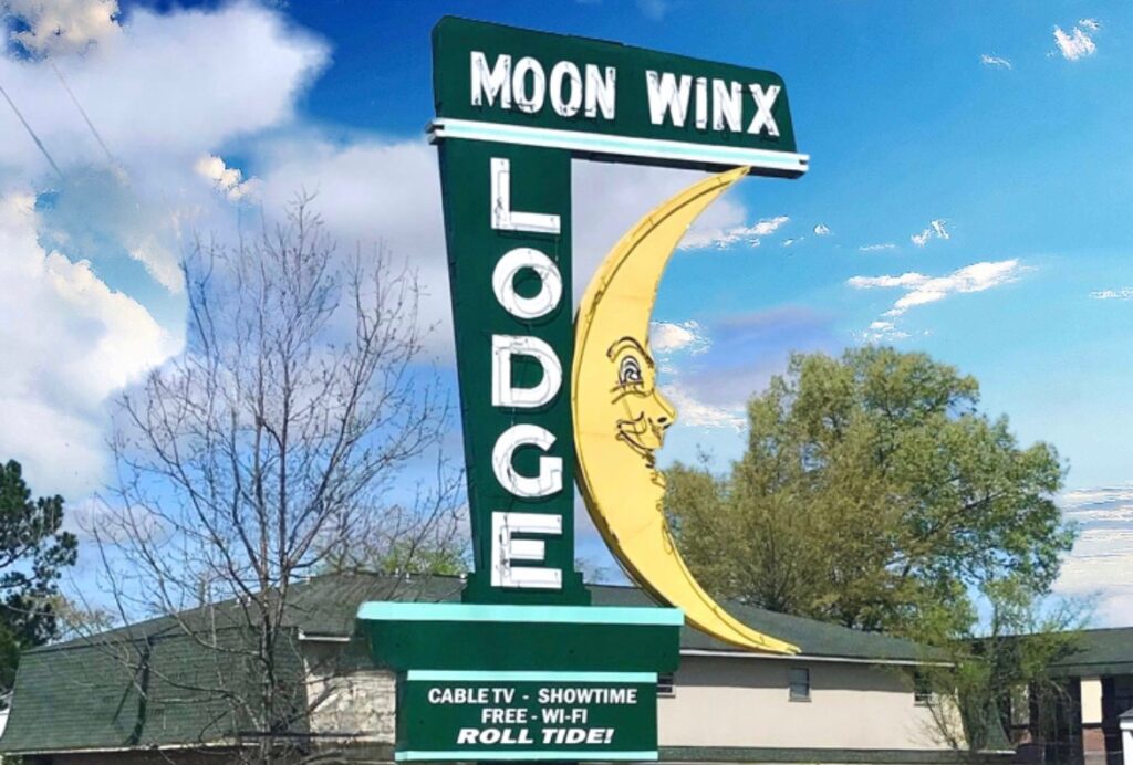 Moon Winx Lodge’s iconic sign has officially been sold Moon Winx Lodge’s iconic sign has officially been sold