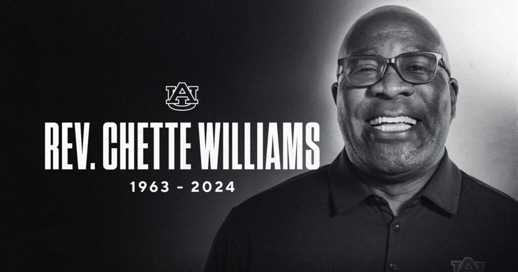Rev. Chette Williams, long-time Auburn football chaplain, dies at 61
