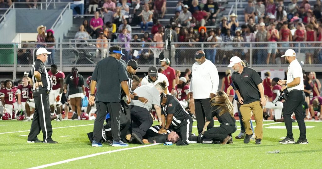 High school football ref becomes hero after fellow official collapses on field
