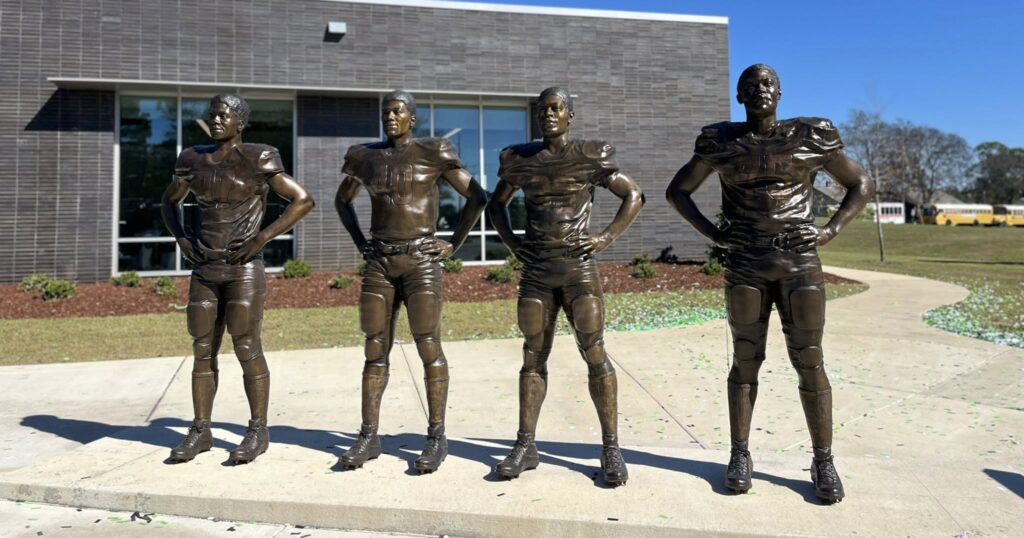 Marshall Four statues unveiled outside Tuscaloosa YMCA Marshall Four statues unveiled outside Tuscaloosa YMCA