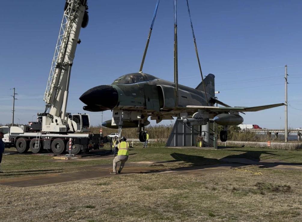 Iconic aircraft taken down from USS Alabama Park entrance Iconic aircraft taken down from USS Alabama Park entrance