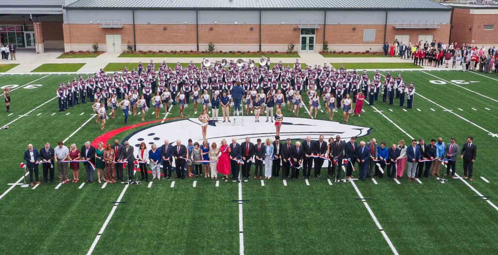 University of South Alabama dedicates new M marching band complex