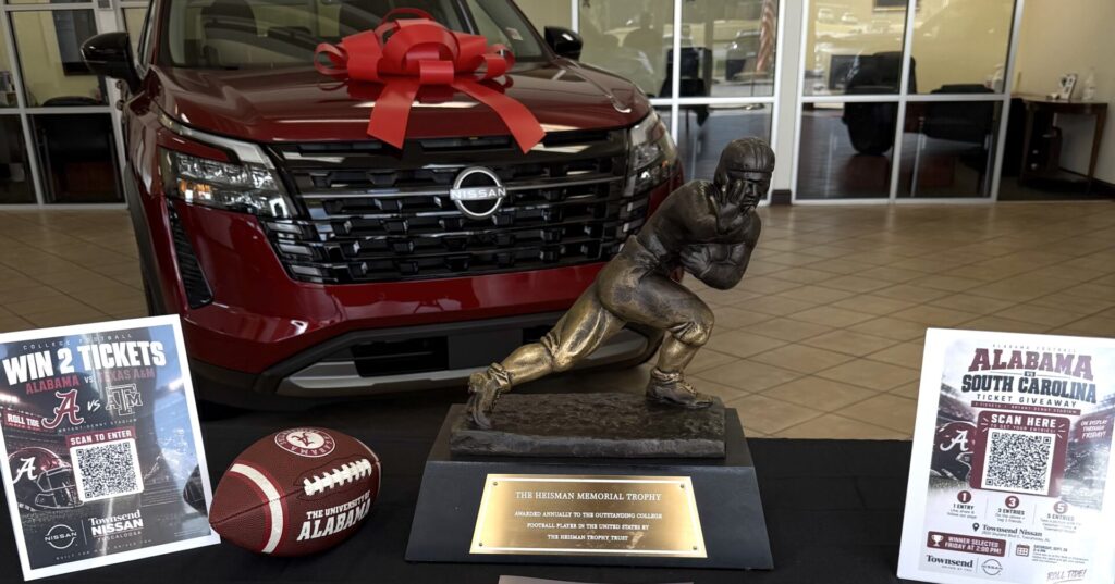 Heisman Trophy on display in Tuscaloosa (Sep. 24-28)
